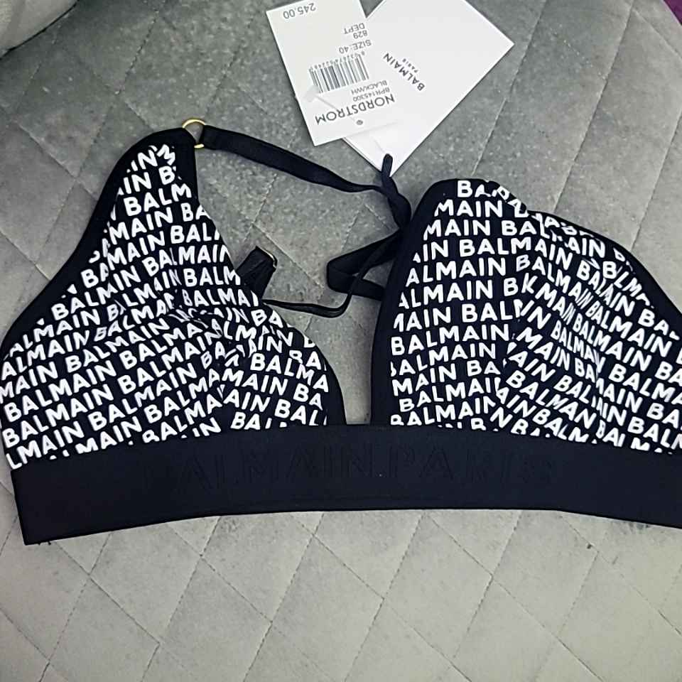 Balmain Logo Bralette Brand New In Box